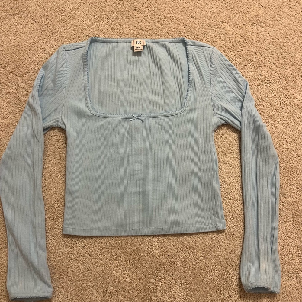 Urban Outfitters Light Blue Long Sleeve Top